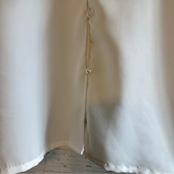 Bora Bora Beaded Embroidered Blouse with Pearl Buttons Size 10 - Picture 11 of 12